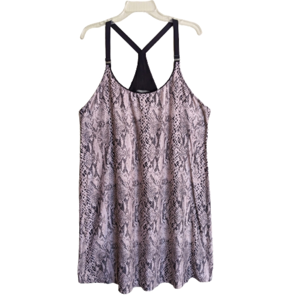 Secret Treasures Nightgown Slip Snake Print Racerback Chemise Plus Size